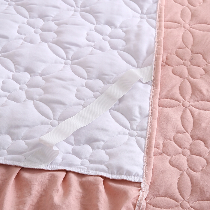 91家纺网 家纺一手货源 找家纺 怡源梦 2026新款清新雅致单被套床裙单品床裙单件 粉玉