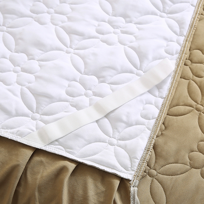 91家纺网 家纺一手货源 找家纺 怡源梦 2026新款清新雅致单被套床裙单品床裙单件 新黄绿