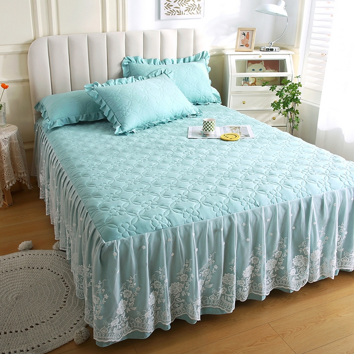 怡源梦 2026新款清新雅致单被套床裙单品床裙单件 浅兰