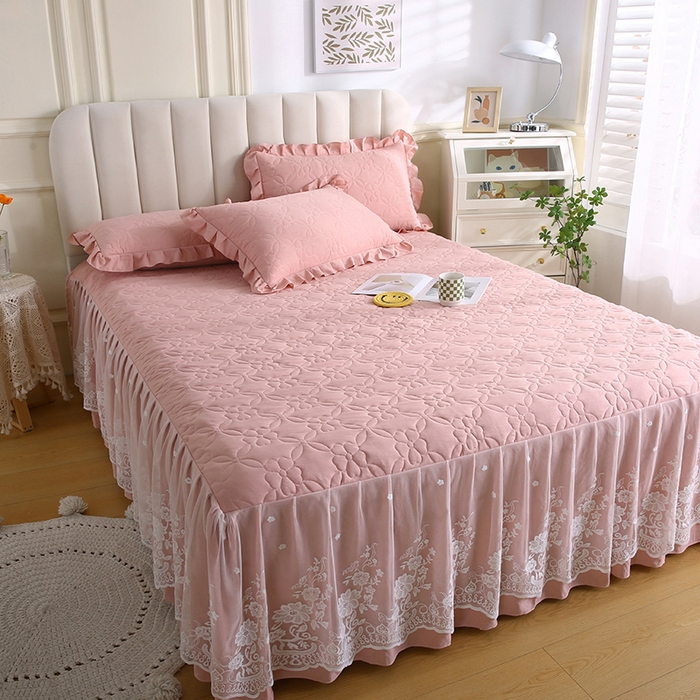 怡源梦 2026新款清新雅致单被套床裙单品床裙单件 粉玉