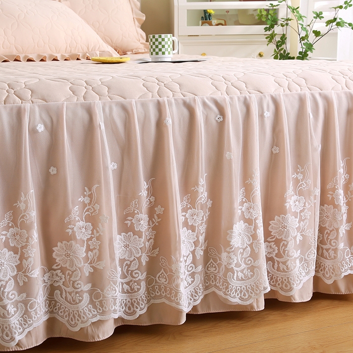 91家纺网 家纺一手货源 找家纺 怡源梦 2026新款清新雅致单被套床裙单品床裙单件 金典驼