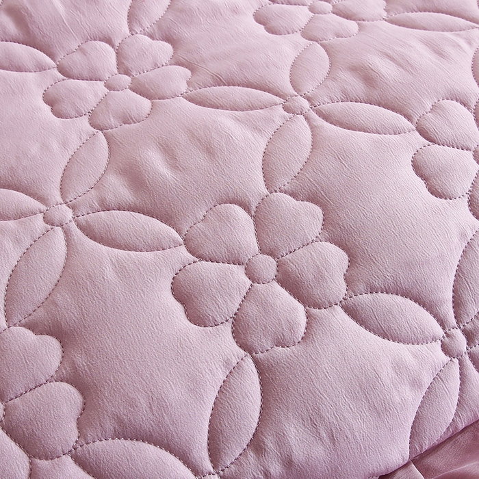 91家纺网 家纺一手货源 找家纺 怡源梦 2026新款清新雅致单被套床裙单品床裙单件 淡雅紫