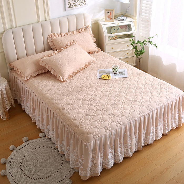 91家纺网 家纺一手货源 找家纺 怡源梦 2026新款清新雅致单被套床裙单品床裙单件 金典驼