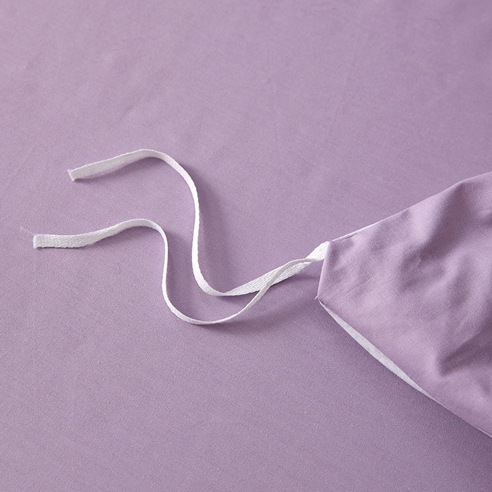 91家纺网 家纺一手货源 找家纺 薏思家纺 2026年13376新疆铂金棉飞边工艺印花四件套 水中月紫