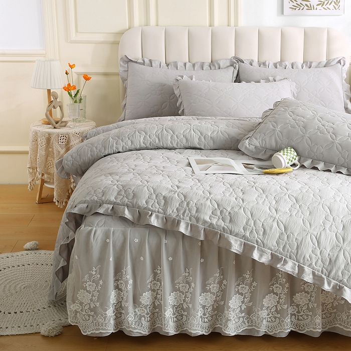 怡源梦 2026新款清新雅致四件套 星光灰