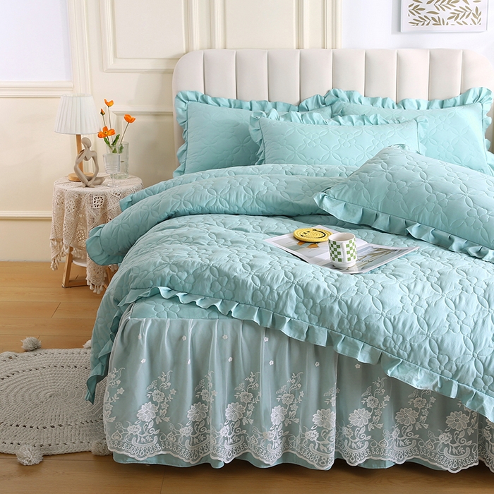 怡源梦 2026新款清新雅致四件套 浅兰