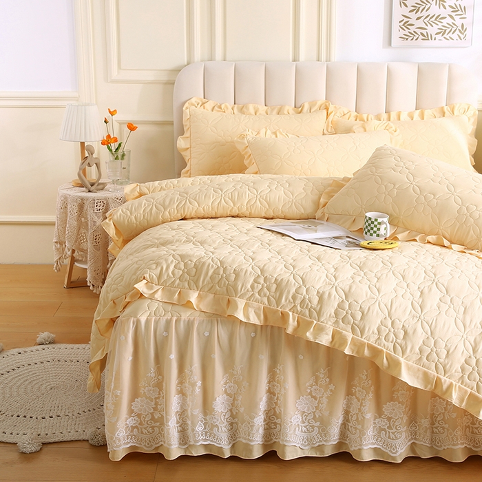 怡源梦 2026新款清新雅致四件套 柠檬黄