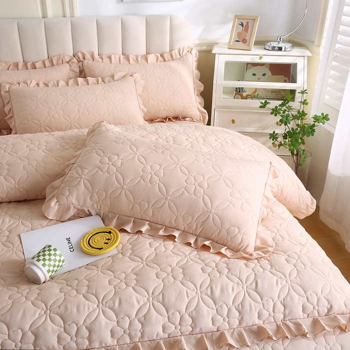 91家纺网 家纺一手货源 找家纺 怡源梦 2026新款清新雅致四件套 金典驼