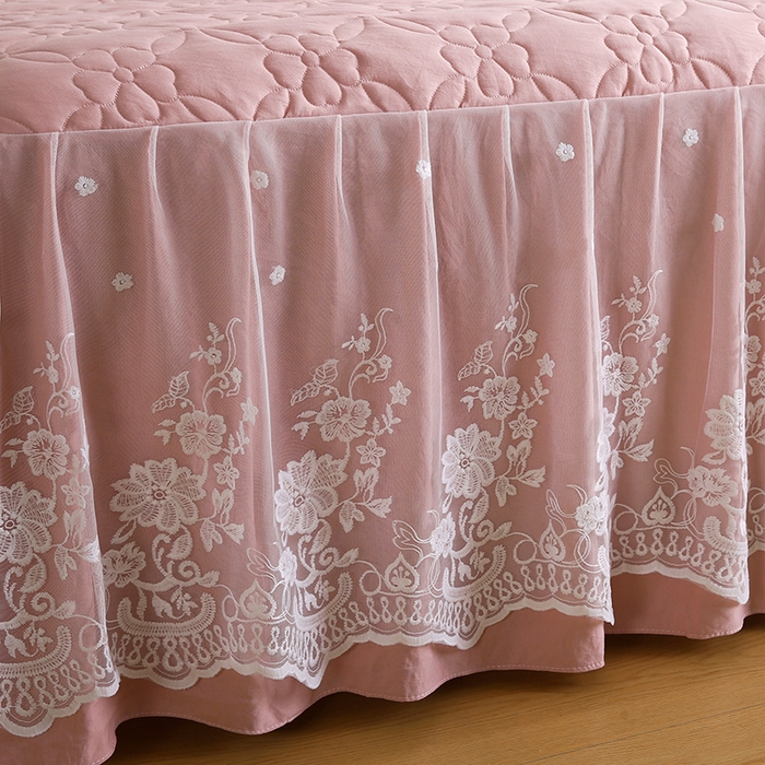 91家纺网 家纺一手货源 找家纺 怡源梦 2026新款清新雅致四件套 粉玉