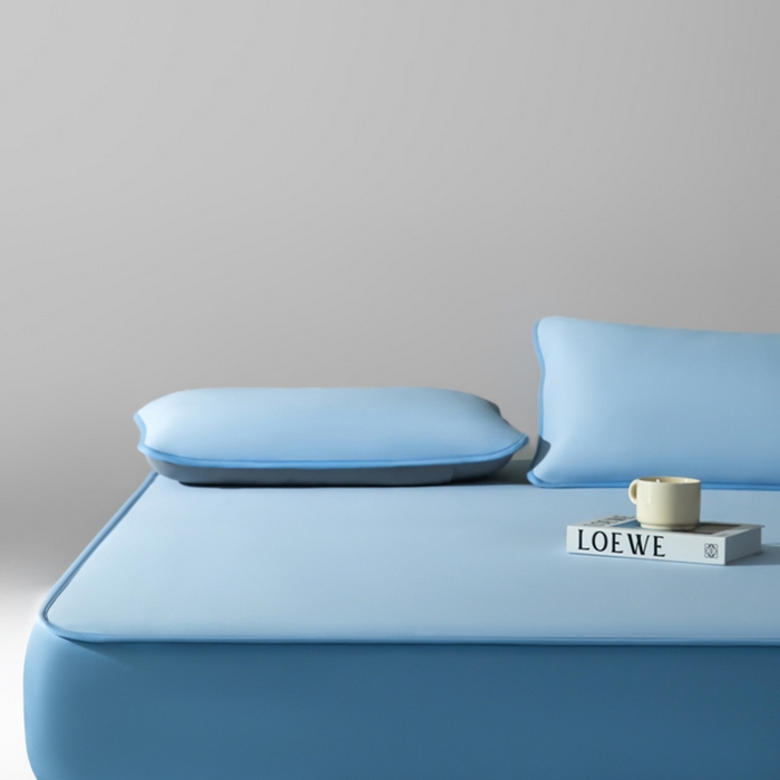 91家纺网 家纺一手货源 找家纺 （总）禧澜庭 2026春夏新款锦纶凉感冰丝云母凉席可水洗折叠床笠空调席