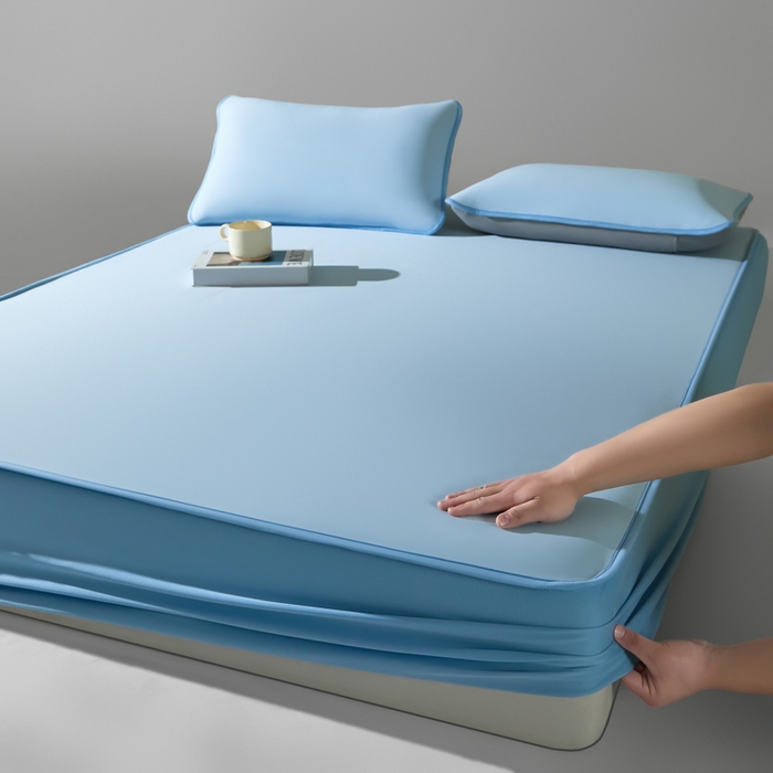 91家纺网 家纺一手货源 找家纺 （总）禧澜庭 2026春夏新款锦纶凉感冰丝云母凉席可水洗折叠床笠空调席