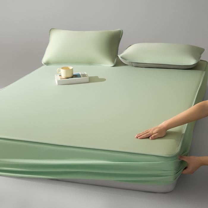 91家纺网 家纺一手货源 找家纺 （总）禧澜庭 2026春夏新款锦纶凉感冰丝云母凉席可水洗折叠床笠空调席