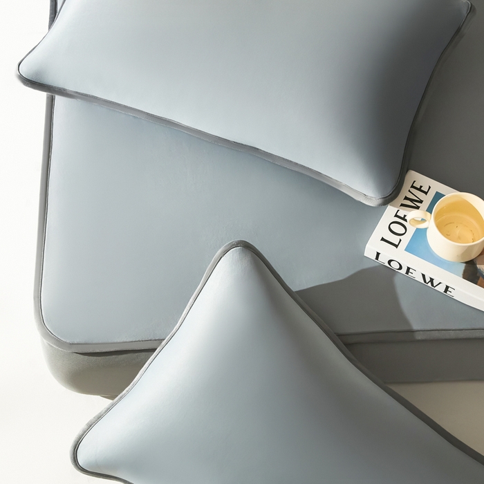 91家纺网 家纺一手货源 找家纺 禧澜庭 2026春夏新款锦纶凉感冰丝云母凉席可水洗折叠床笠空调席 经典灰