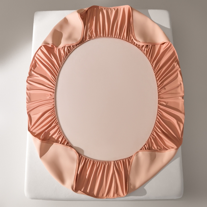 91家纺网 家纺一手货源 找家纺 禧澜庭 2026春夏新款锦纶凉感冰丝云母凉席可水洗折叠床笠空调席 玉桂粉