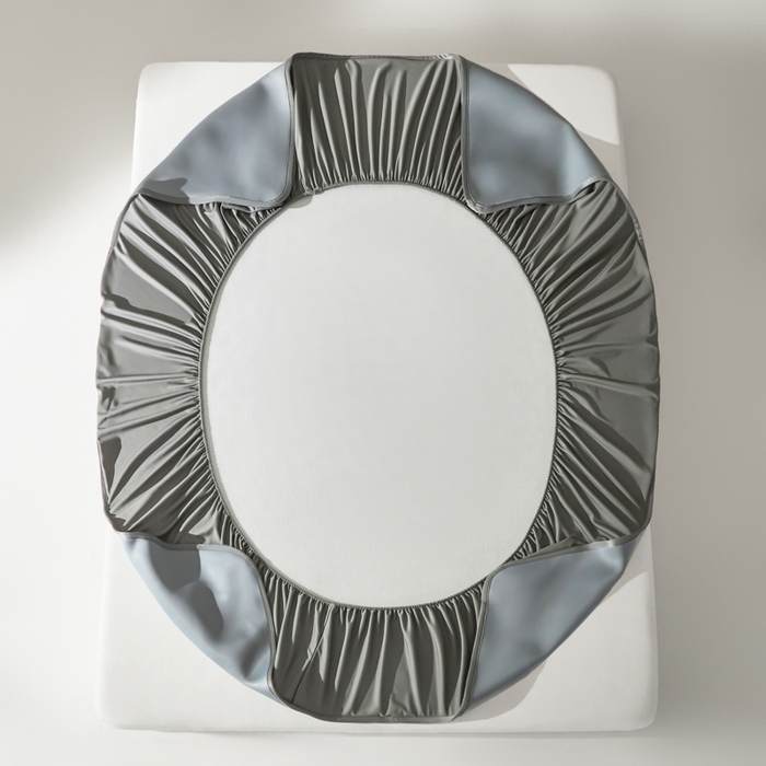 91家纺网 家纺一手货源 找家纺 禧澜庭 2026春夏新款锦纶凉感冰丝云母凉席可水洗折叠床笠空调席 经典灰