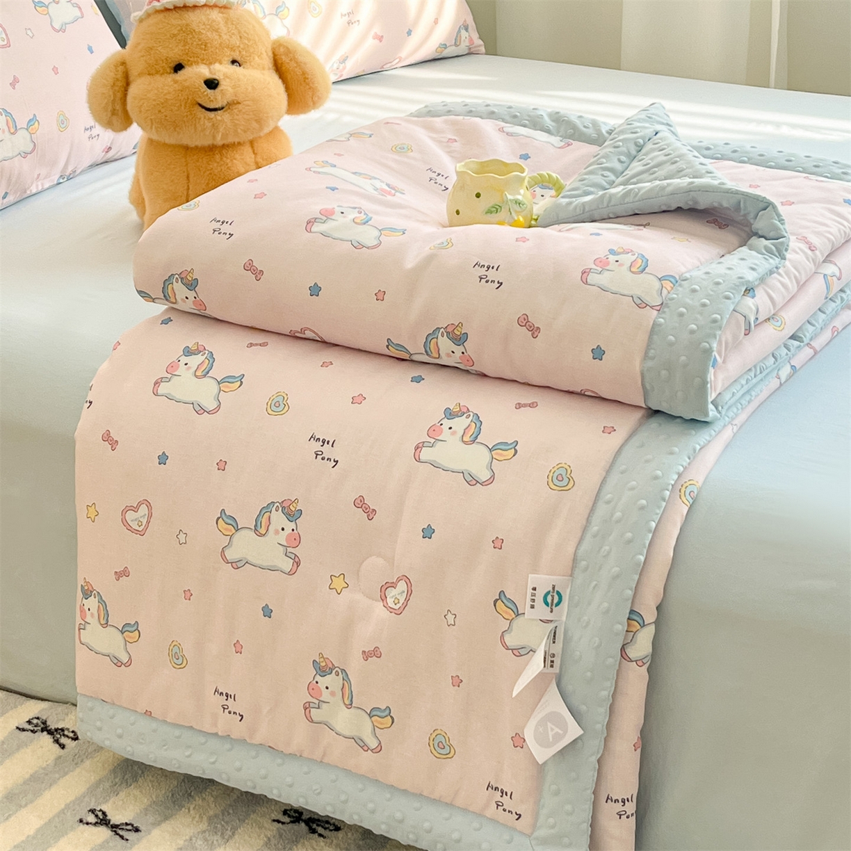 91家纺网 家纺一手货源 找家纺 （总）盛秋家纺 2026新款A类水洗棉豆豆夏被系列