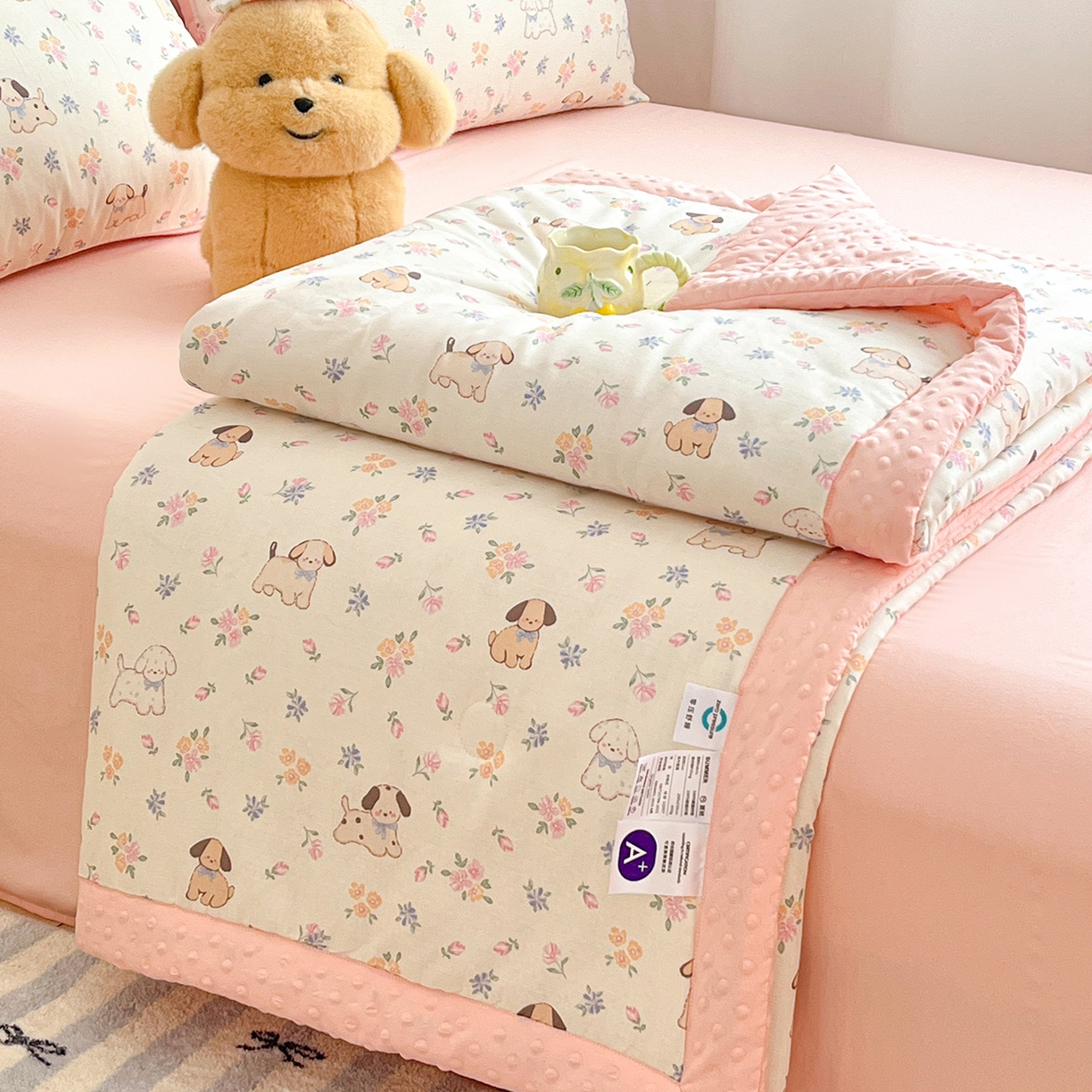 91家纺网 家纺一手货源 找家纺 （总）盛秋家纺 2026新款A类水洗棉豆豆夏被系列