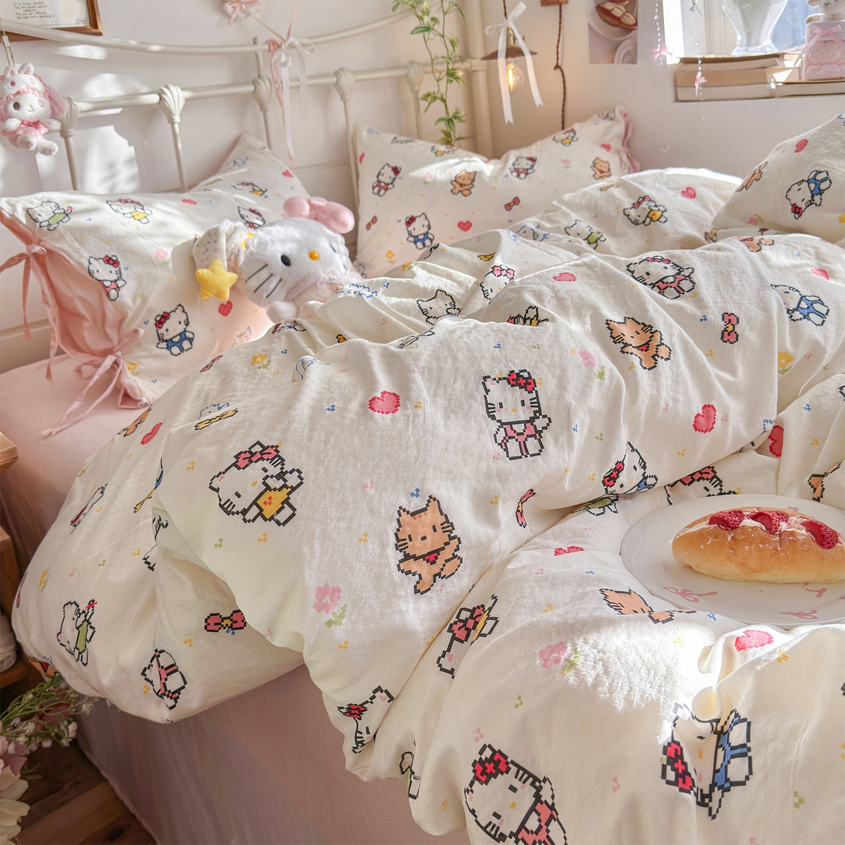 91家纺网 家纺一手货源 找家纺 （总）优选良品 2026新款小清新直播热卖款云感双层纱木棉四件套系列（小红书热款推荐）