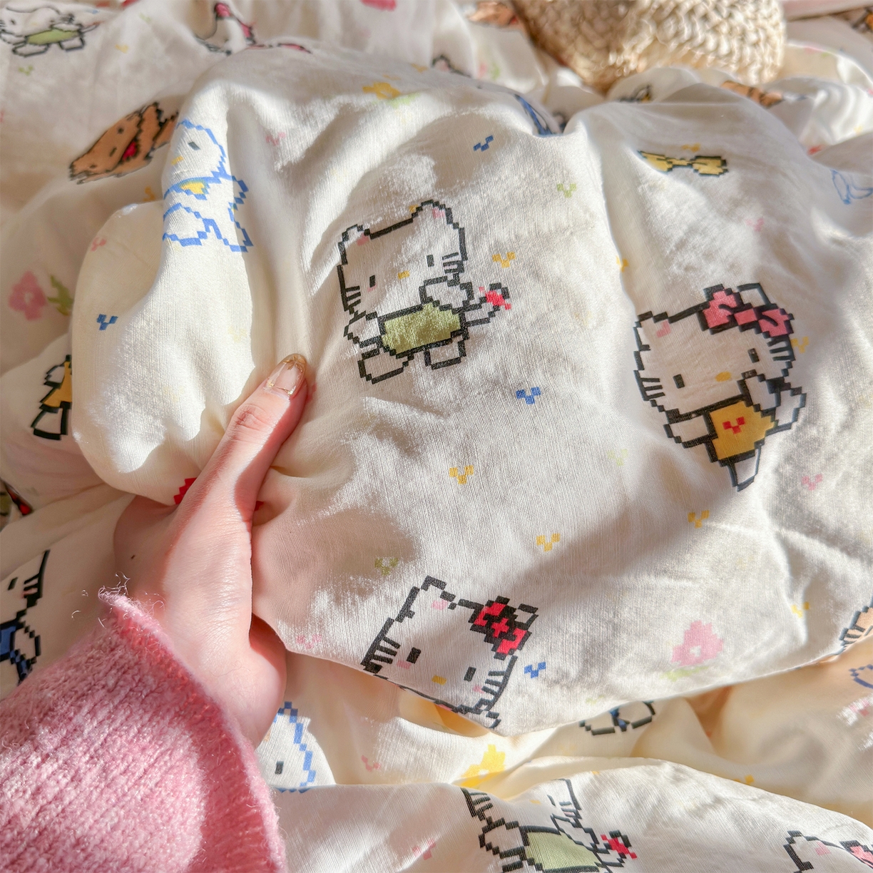 91家纺网 家纺一手货源 找家纺 （总）优选良品 2026新款小清新直播热卖款云感双层纱木棉四件套系列（小红书热款推荐）