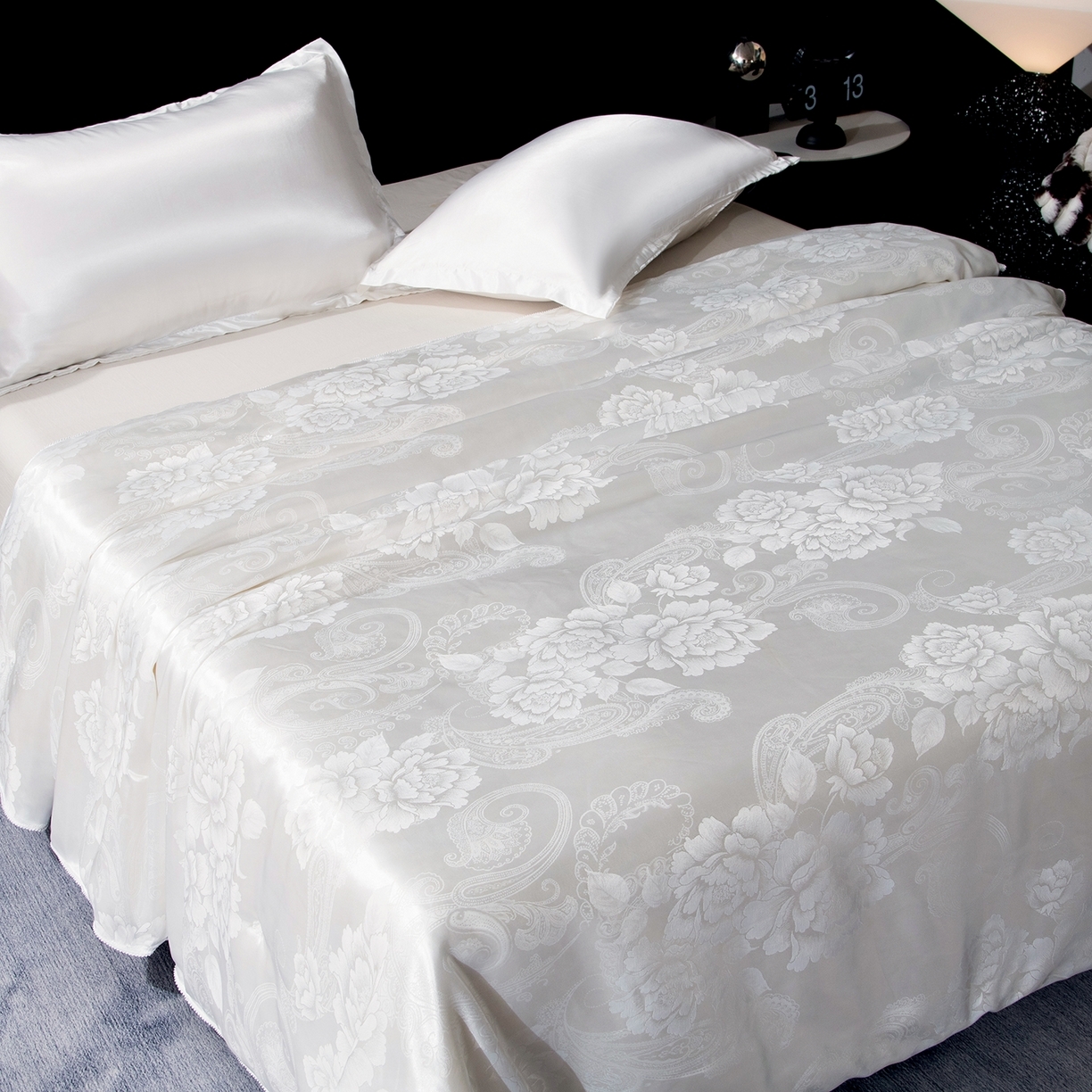 91家纺网 家纺一手货源 找家纺 （总）鑫田家纺 2026新款100%蚕丝被柞蚕丝夏凉被牡丹花大提花春秋被冬被子母被礼品被夏被桑蚕丝被