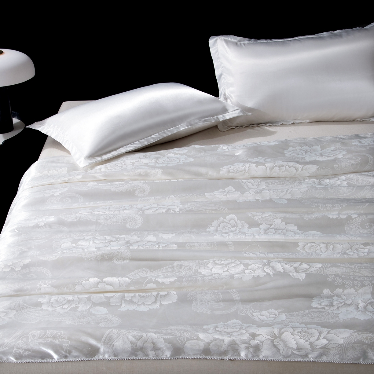 91家纺网 家纺一手货源 找家纺 （总）鑫田家纺 2026新款100%蚕丝被柞蚕丝夏凉被牡丹花大提花春秋被冬被子母被礼品被夏被桑蚕丝被