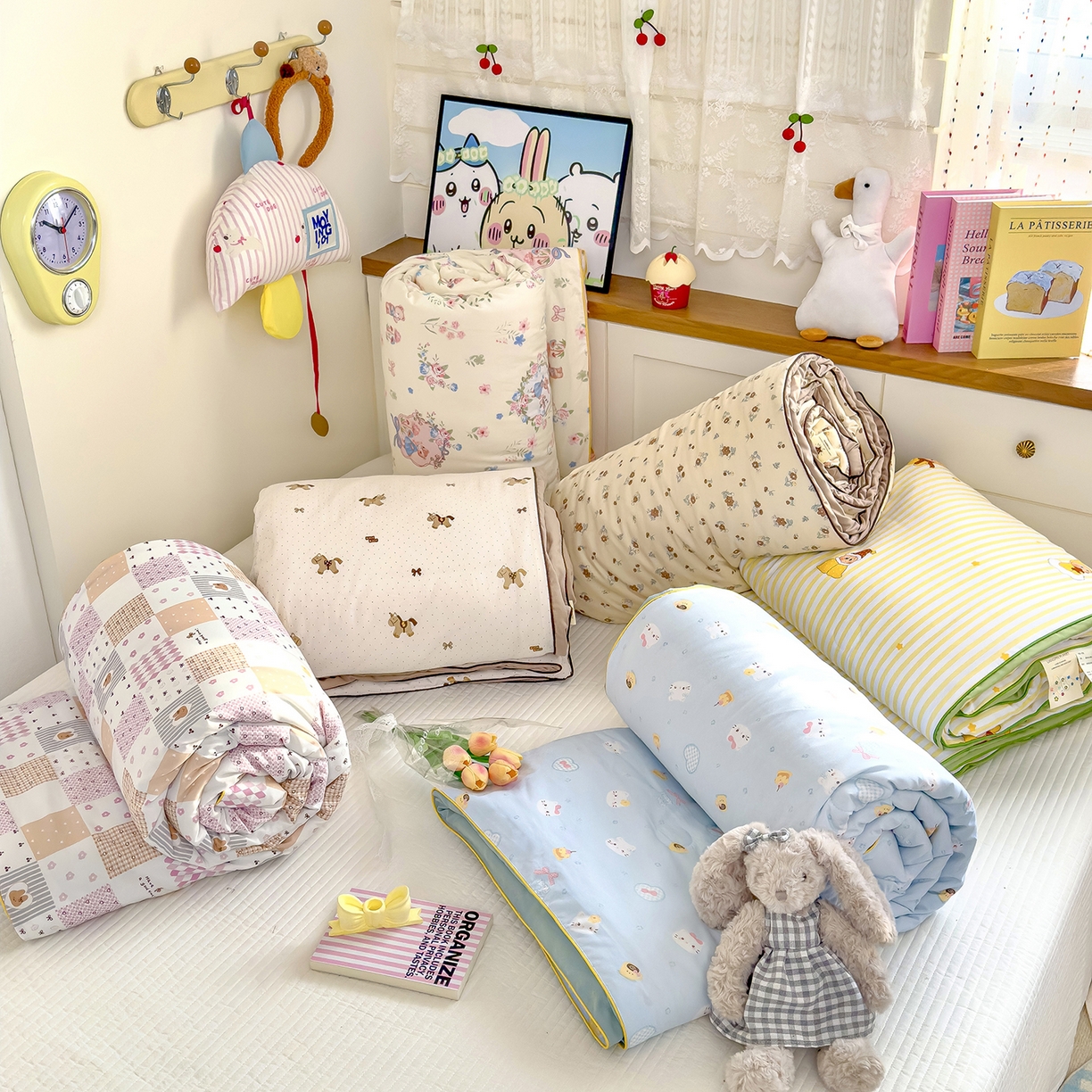 91家纺网 家纺一手货源 找家纺 （总）铺尚美家纺 2026新款A类水洗双层纱大豆夏被子被芯