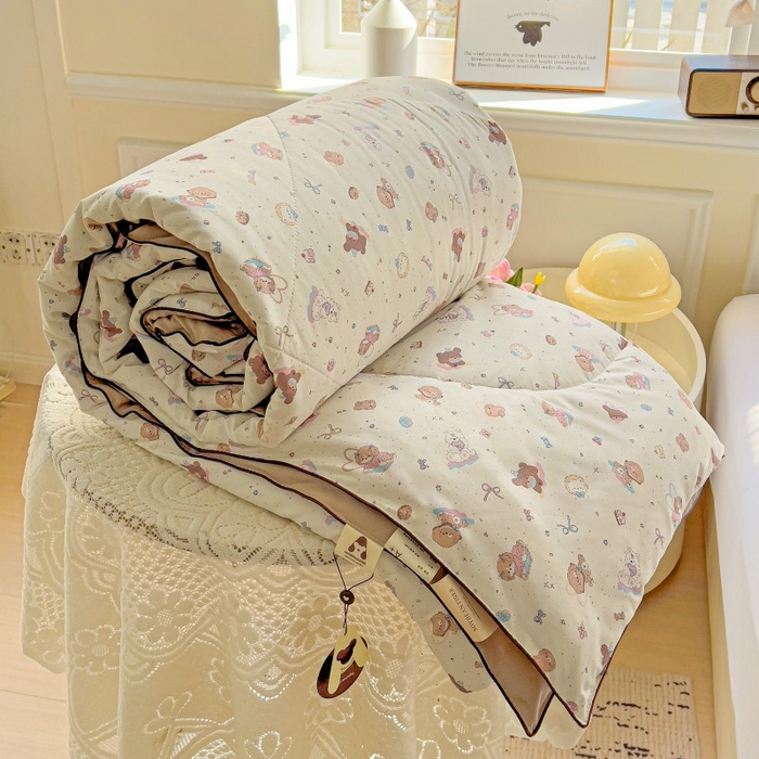 91家纺网 家纺一手货源 找家纺 （总）铺尚美家纺 2026新款A类水洗双层纱大豆夏被子被芯