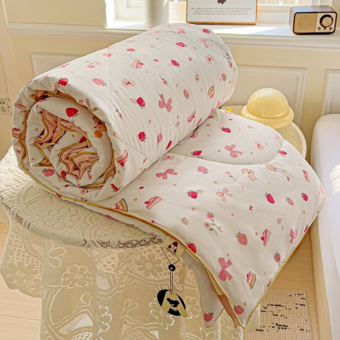 91家纺网 家纺一手货源 找家纺 （总）铺尚美家纺 2026新款A类水洗双层纱大豆夏被子被芯