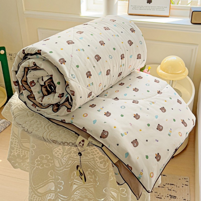 91家纺网 家纺一手货源 找家纺 （总）铺尚美家纺 2026新款A类水洗双层纱大豆夏被子被芯