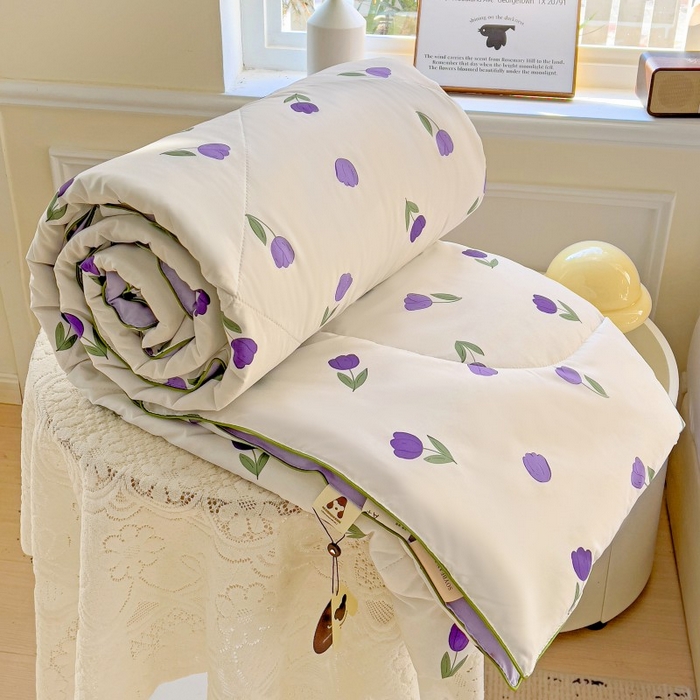 91家纺网 家纺一手货源 找家纺 （总）铺尚美家纺 2026新款A类水洗双层纱大豆夏被子被芯