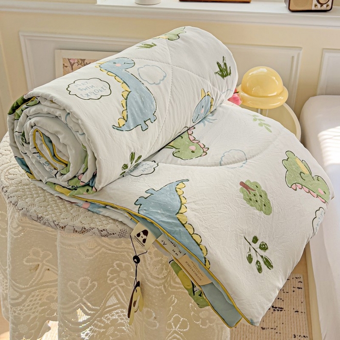 91家纺网 家纺一手货源 找家纺 （总）铺尚美家纺 2026新款A类水洗双层纱大豆夏被子被芯