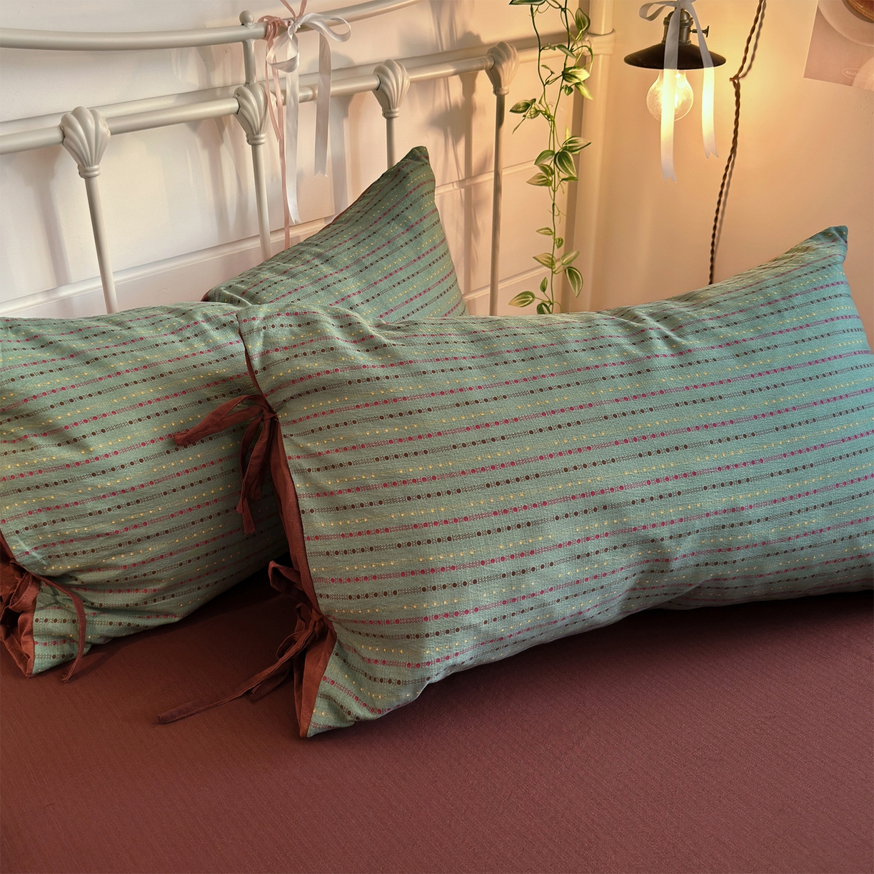 91家纺网 家纺一手货源 找家纺 优选良品 2026新款小清新直播热卖款云感双层纱木棉床盖四件套系列 费尔岛