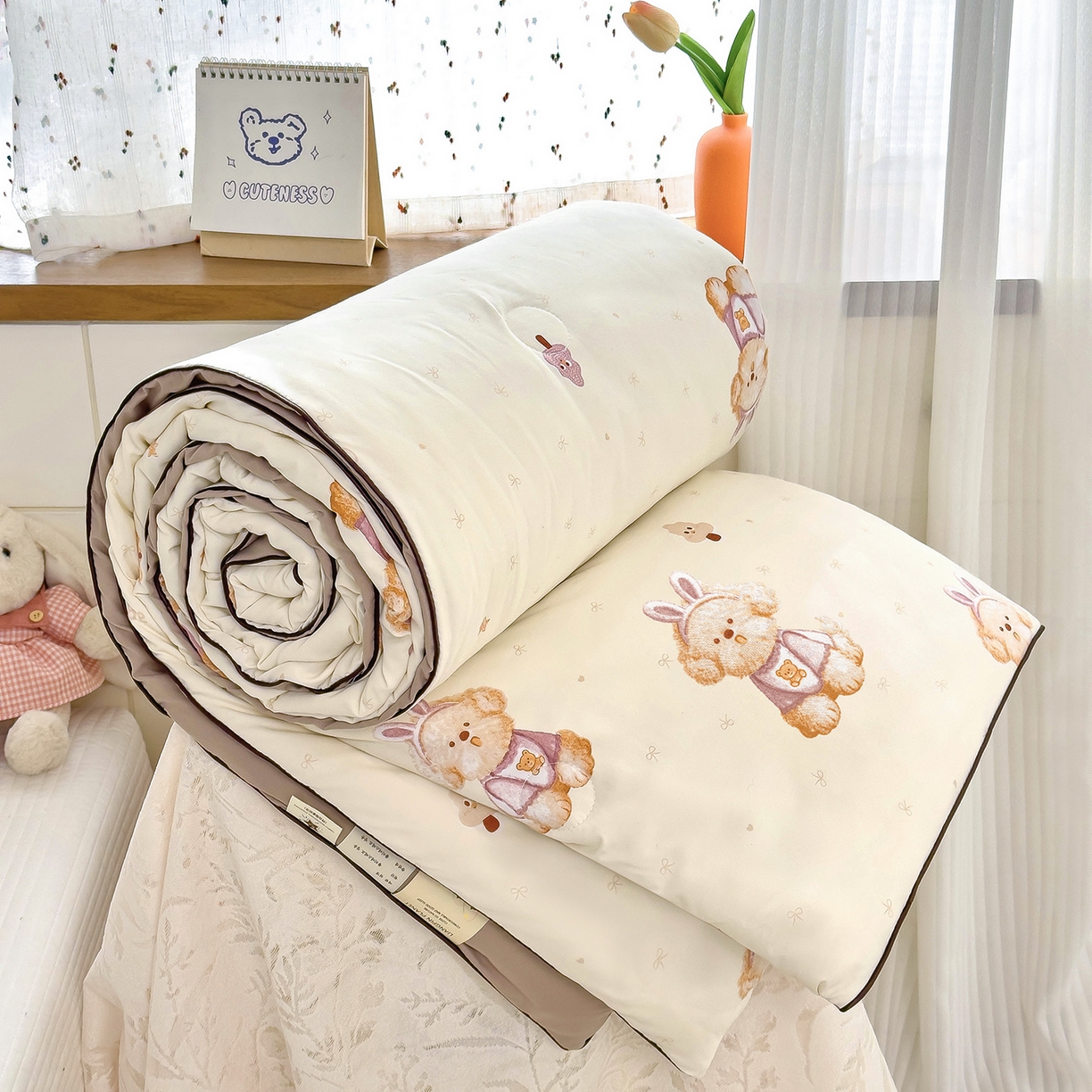 91家纺网 家纺一手货源 找家纺 （总）铺尚美家纺 2026新款A类水洗双层纱大豆夏被子被芯