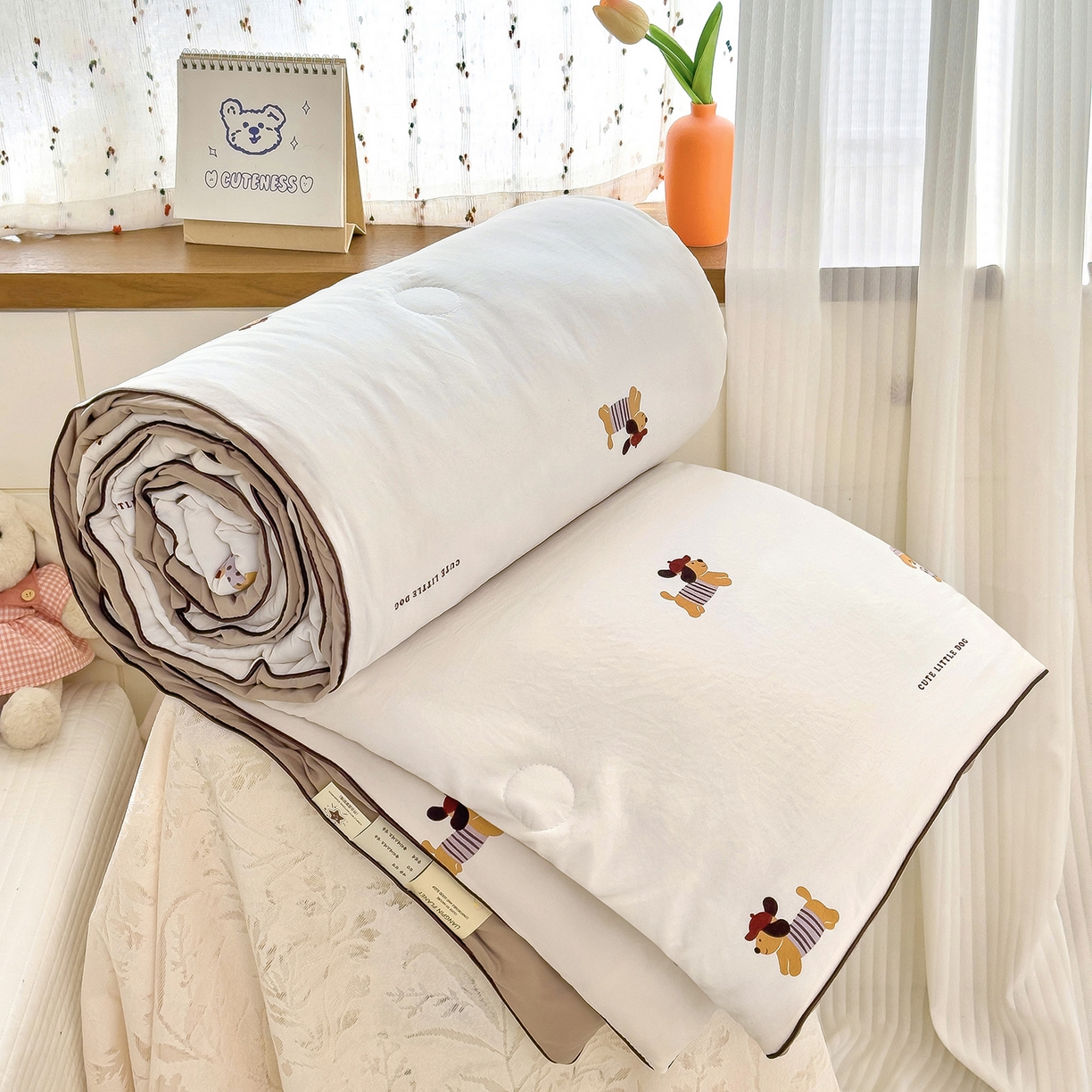 91家纺网 家纺一手货源 找家纺 （总）铺尚美家纺 2026新款A类水洗双层纱大豆夏被子被芯