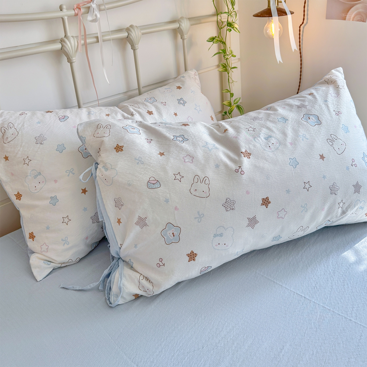 91家纺网 家纺一手货源 找家纺 优选良品 2026新款小清新直播热卖款云感双层纱木棉床盖四件套系列 花屿轻梦