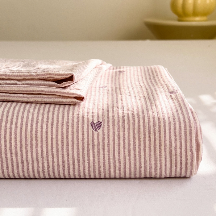 91家纺网 家纺一手货源 找家纺 （总）纽缦家纺 2026春夏新款云感提花双层纱单床单 床单单件