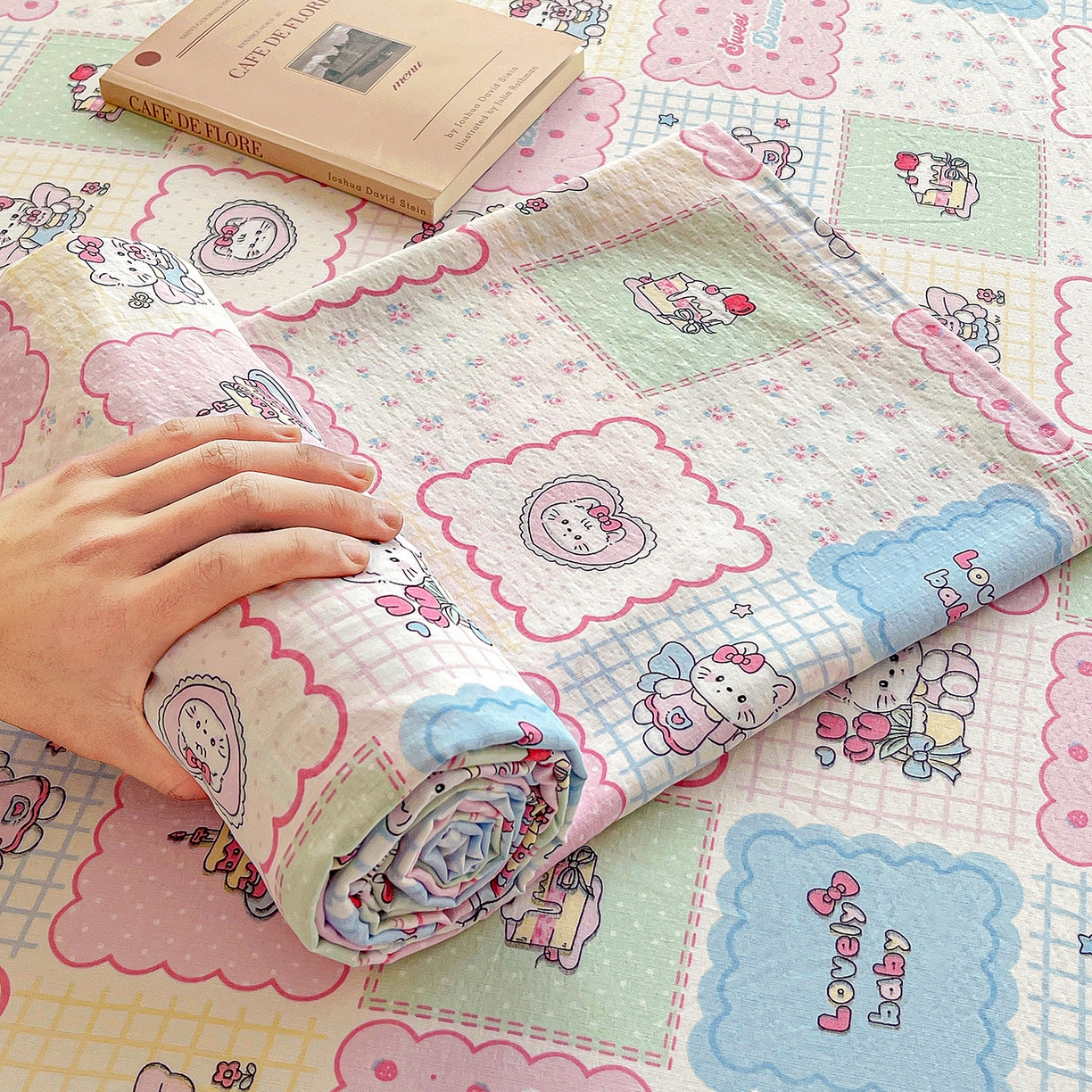 91家纺网 家纺一手货源 找家纺 （总）纽缦家纺 2026春夏新款云感提花双层纱单床单 床单单件