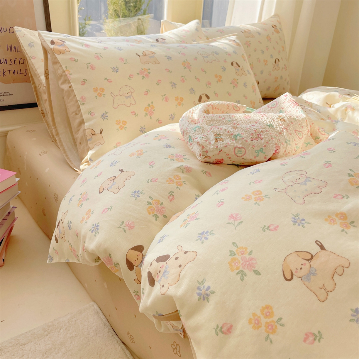 91家纺网 家纺一手货源 找家纺 （总）盛秋家纺 2026新款水洗棉印花四件套-卡通系列二