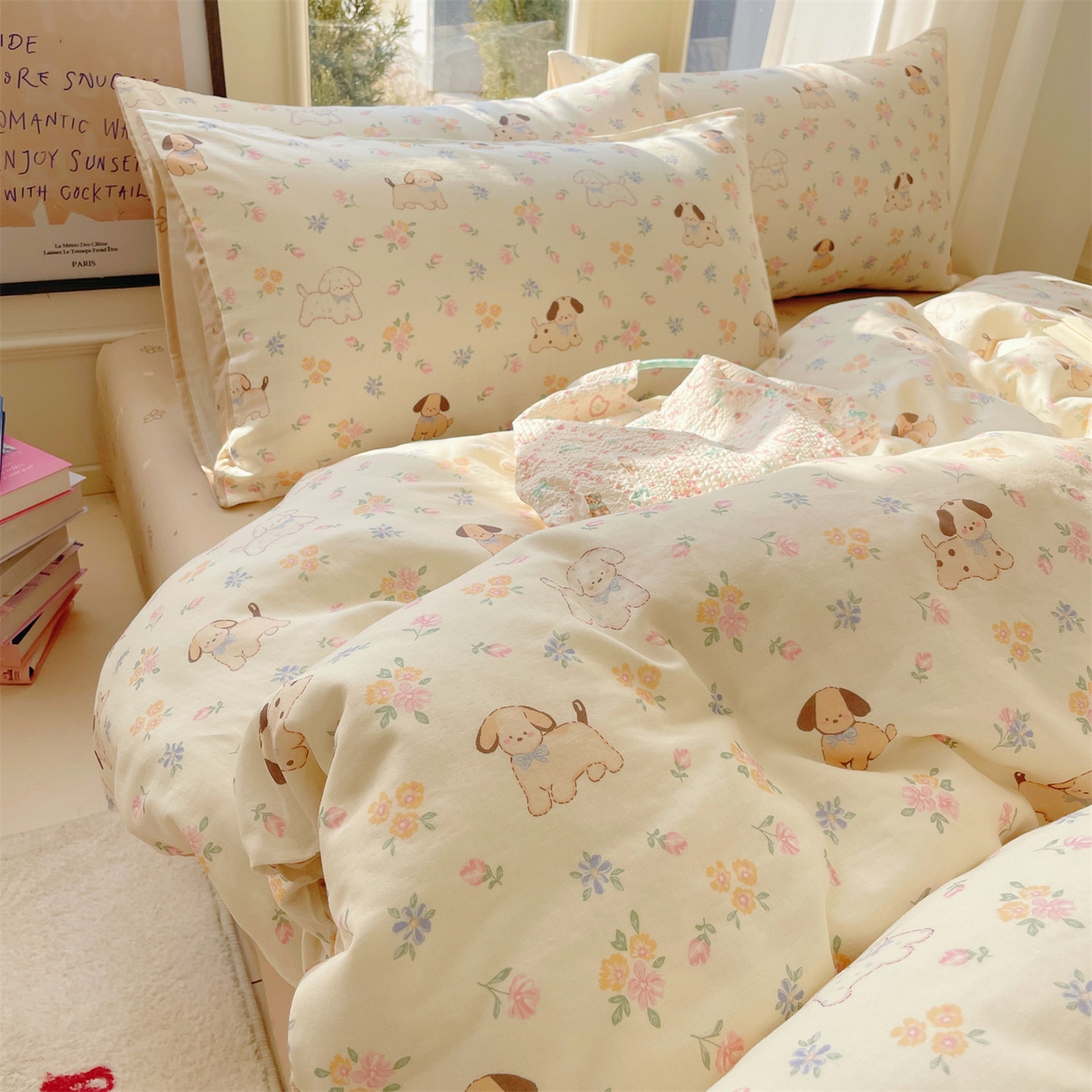 91家纺网 家纺一手货源 找家纺 （总）盛秋家纺 2026新款水洗棉印花四件套-卡通系列二