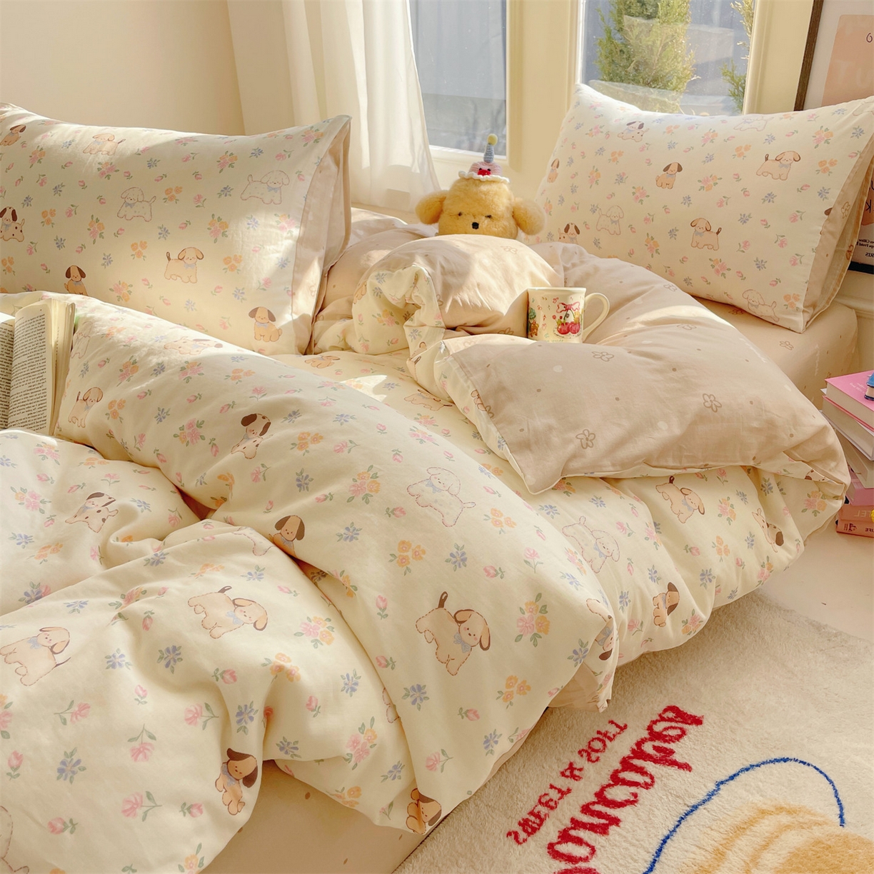 91家纺网 家纺一手货源 找家纺 （总）盛秋家纺 2026新款水洗棉印花四件套-卡通系列二