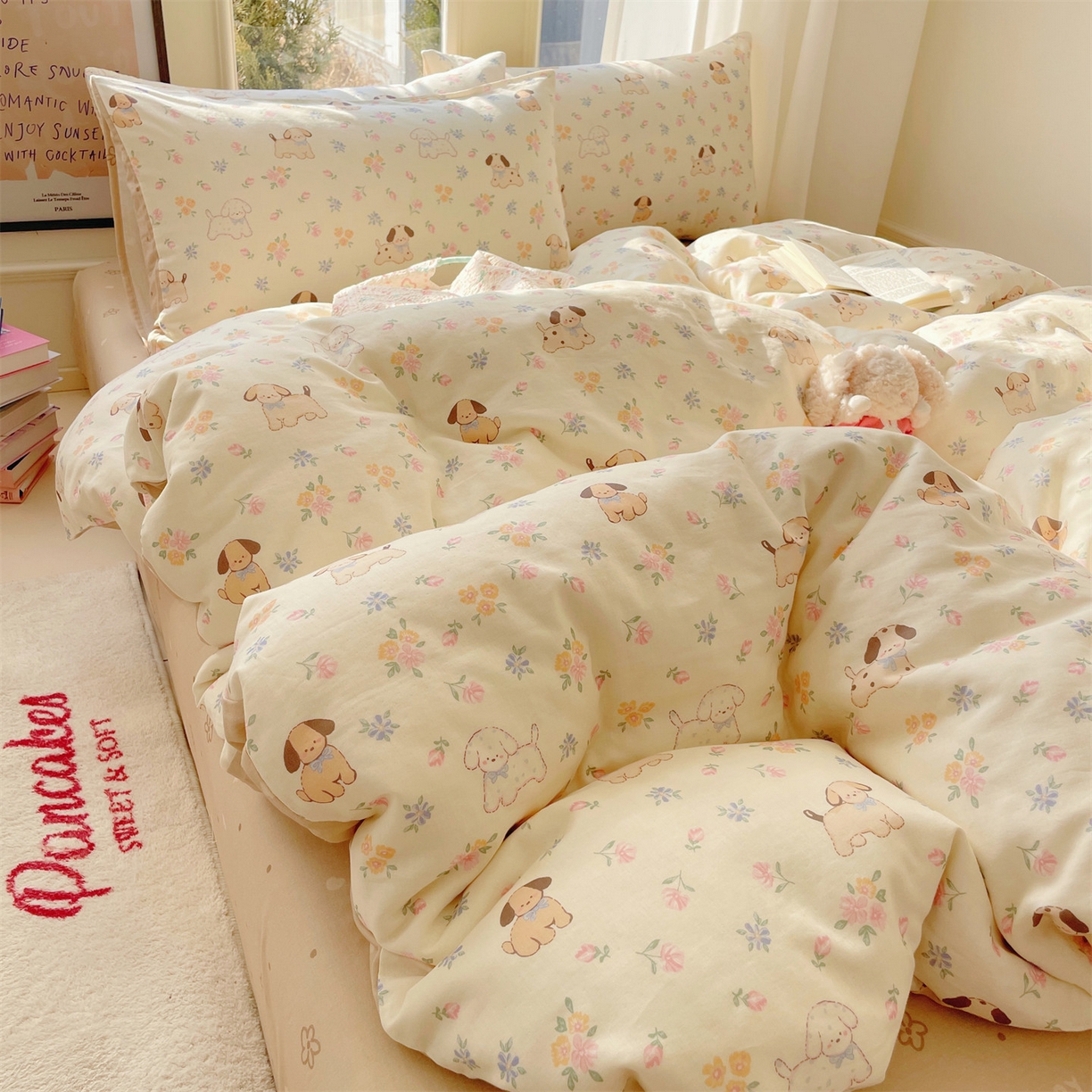 91家纺网 家纺一手货源 找家纺 （总）盛秋家纺 2026新款水洗棉印花四件套-卡通系列二