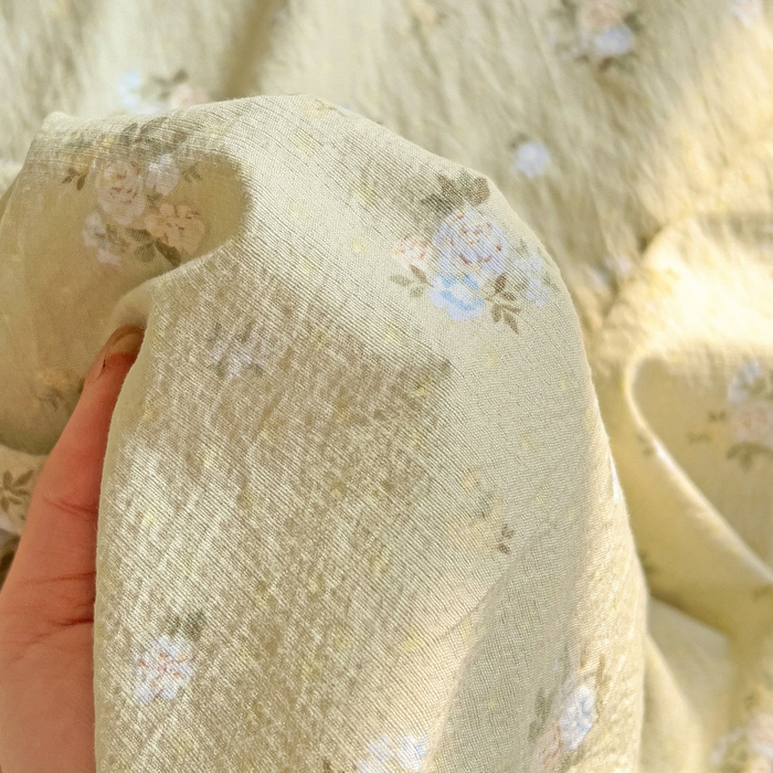 91家纺网 家纺一手货源 找家纺 纽缦家纺 2026春夏新款云感提花双层纱单床单 床单单件 落日暮年绿