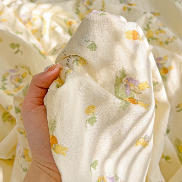 91家纺网 家纺一手货源 找家纺 纽缦家纺 2026春夏新款云感提花双层纱单床单 床单单件 兔子的欢喜