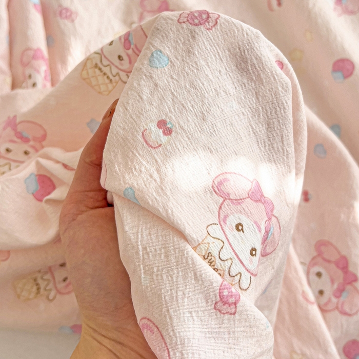 91家纺网 家纺一手货源 找家纺 纽缦家纺 2026春夏新款云感提花双层纱单床单 床单单件 小鸥鸥