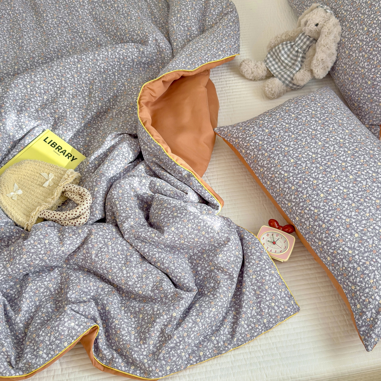 91家纺网 家纺一手货源 找家纺 铺尚美家纺 2026新款A类水洗双层纱大豆夏被子被芯 花玥