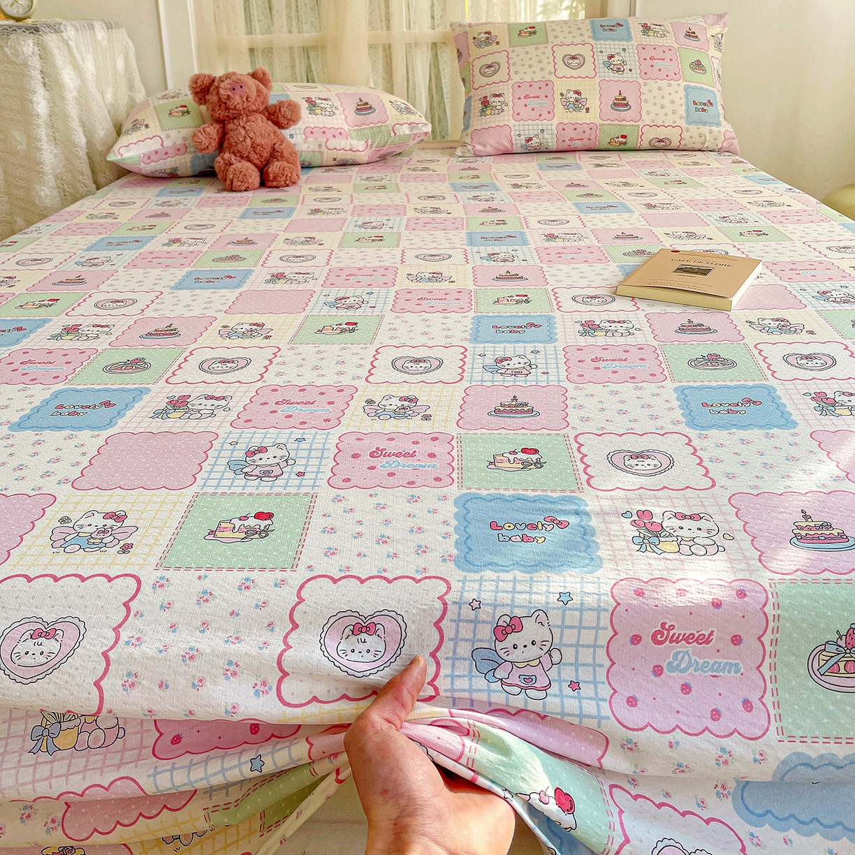 91家纺网 家纺一手货源 找家纺 纽缦家纺 2026春夏新款云感提花双层纱单床单 床单单件 蛋糕派