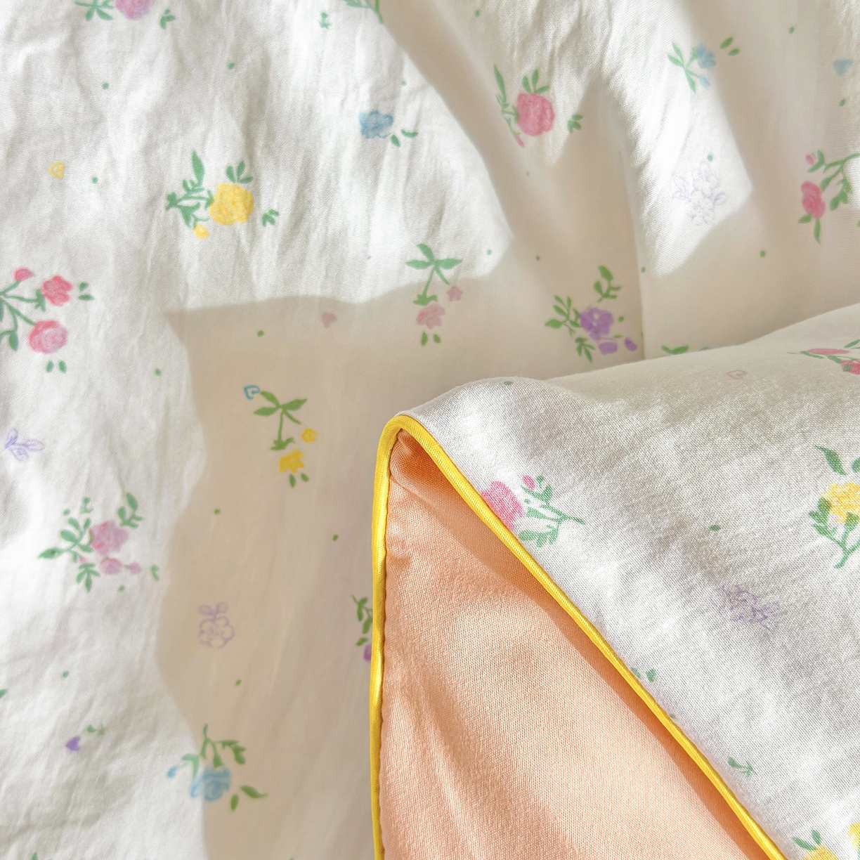 91家纺网 家纺一手货源 找家纺 铺尚美家纺 2026新款A类水洗双层纱大豆夏被子被芯 花韵