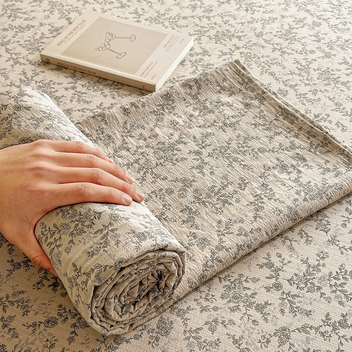 纽缦家纺 2026春夏新款云感提花双层纱单床单 床单单件 竹韵花语