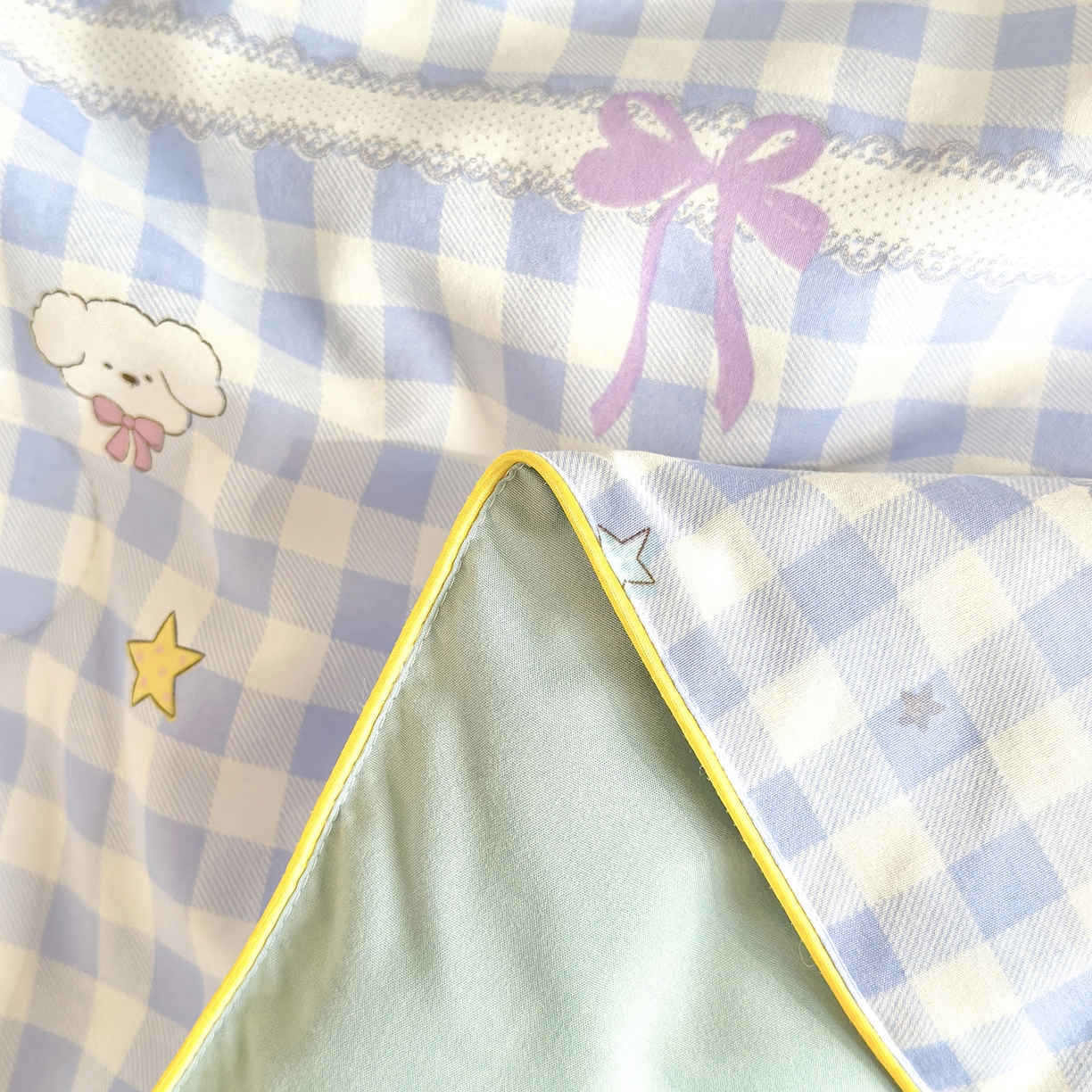 91家纺网 家纺一手货源 找家纺 铺尚美家纺 2026新款A类水洗双层纱大豆夏被子被芯 兰格小狗