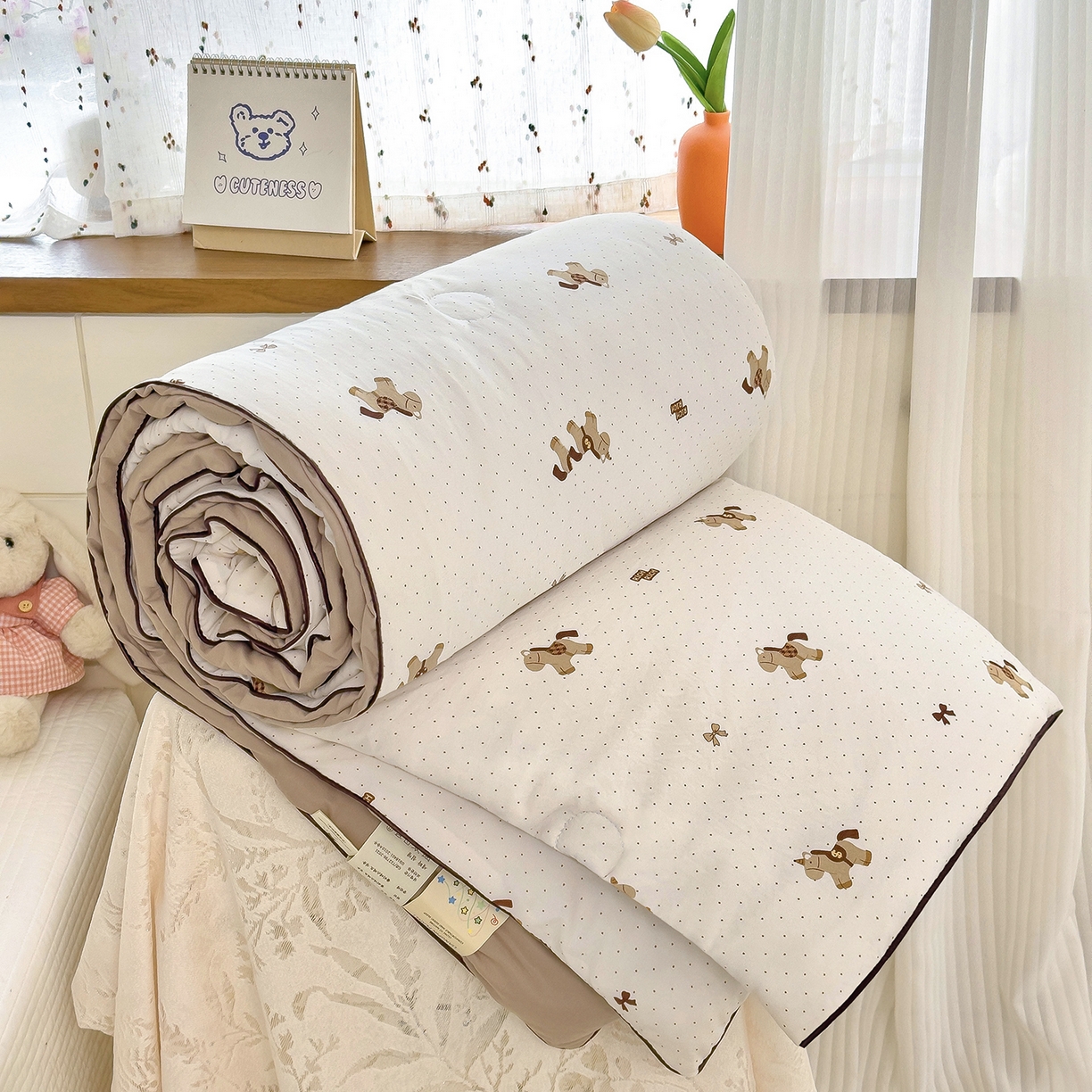 铺尚美家纺 2026新款A类水洗双层纱大豆夏被子被芯 马上有钱